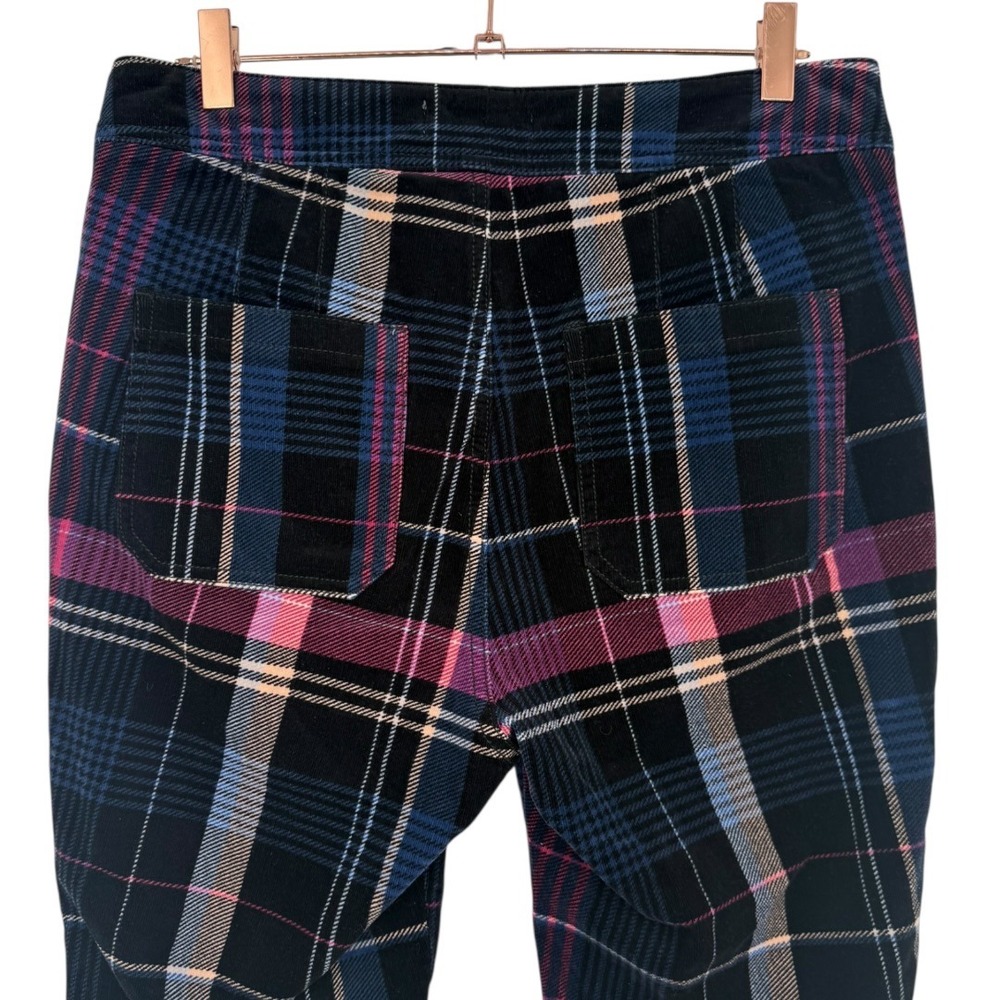 NWT Anthropologie Women's Alicia Plaid Moto Corduroy Slim Pants Size 31 Preppy‎ - Picture 8 of 10